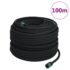 vidaXL Garden Soaker Hose Black 0.6" 100 m Rubber