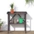 vidaXL Plant Table with Shelf Grey 78x38x82.5 cm Solid Wood Fir - Image 3