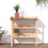 vidaXL Plant Table with Shelves 78x38x82.5 cm Solid Wood Fir - Image 3