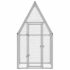 vidaXL Chicken Cage Silver 100x100x190 cm Galvanised Steel - Image 4