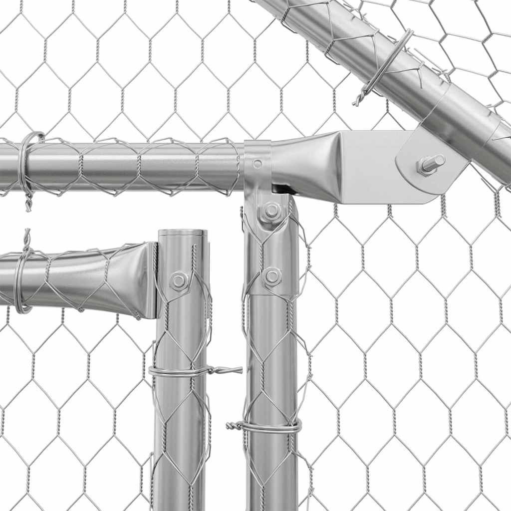 8721012410350_g_en_hd_6 vidaXL Chicken Cage Silver 100x100x190 cm Galvanised Steel - Image 8