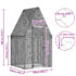 vidaXL Chicken Cage Silver 100x100x190 cm Galvanised Steel - Image 10