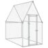 vidaXL Chicken Cage Silver 200x100x190 cm Galvanised Steel - Image 2