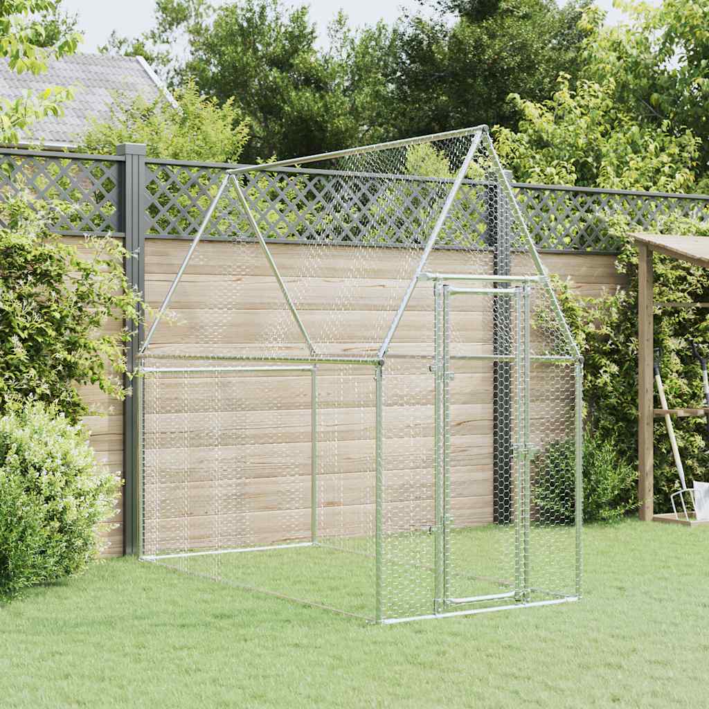 8721012410367_g_en_hd_1 vidaXL Chicken Cage Silver 200x100x190 cm Galvanised Steel - Image 3