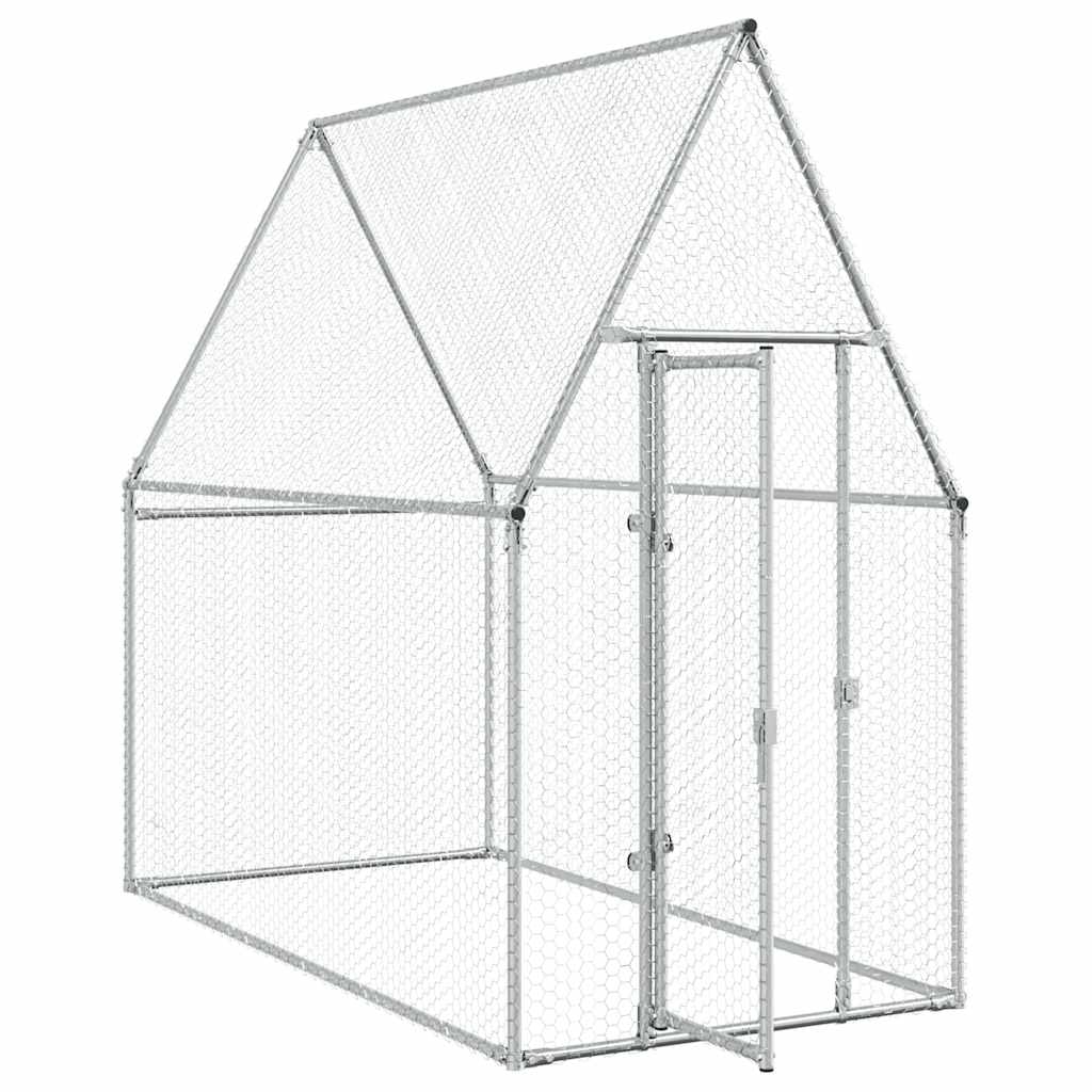 8721012410367_g_en_hd_2 vidaXL Chicken Cage Silver 200x100x190 cm Galvanised Steel - Image 4