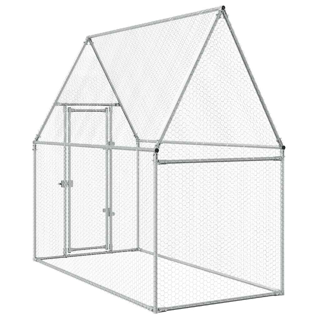 8721012410367_g_en_hd_5 vidaXL Chicken Cage Silver 200x100x190 cm Galvanised Steel - Image 7