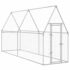 vidaXL Chicken Cage Silver 400x100x190 cm Galvanised Steel - Image 2