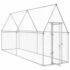 vidaXL Chicken Cage Silver 400x100x190 cm Galvanised Steel - Image 3