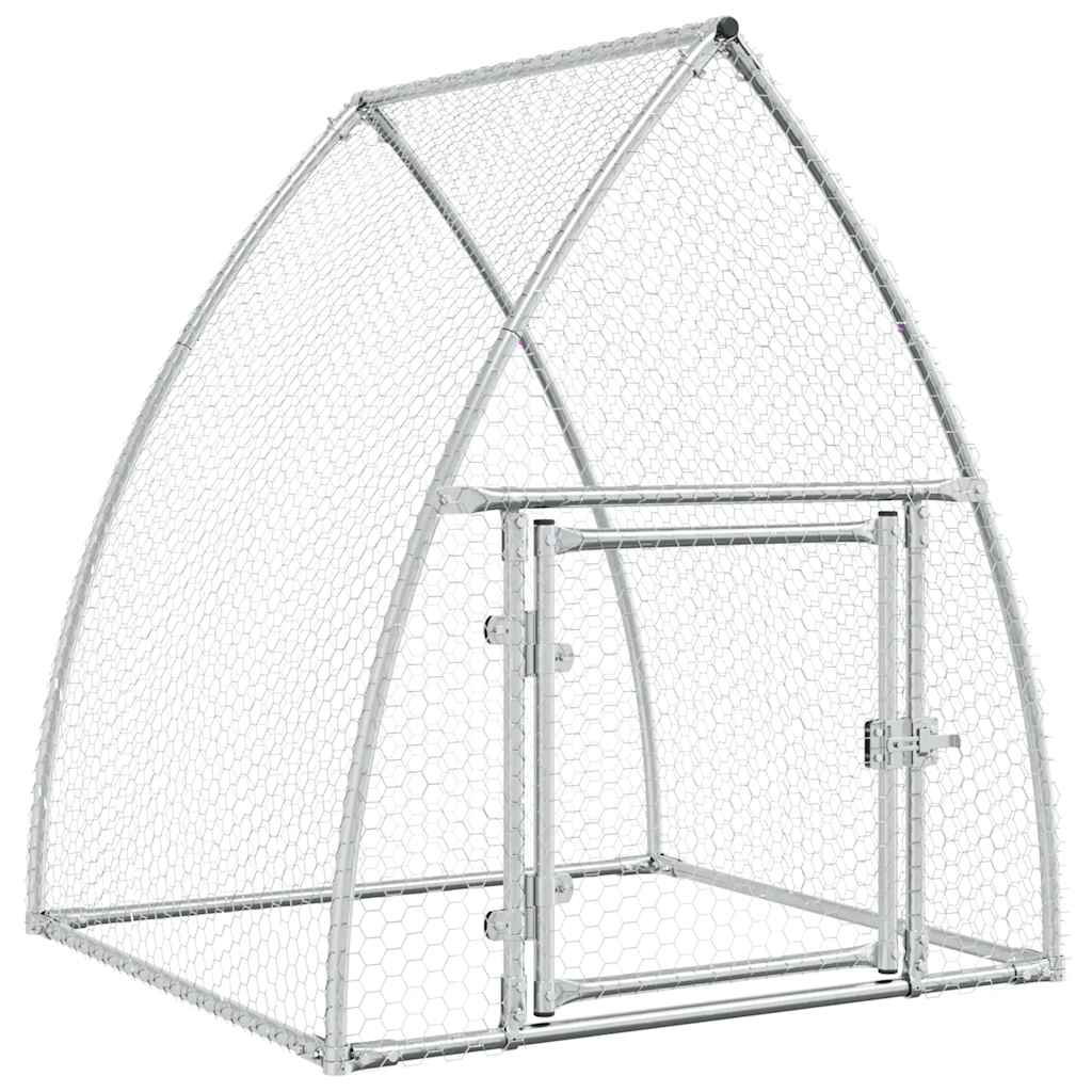 8721012410381_a_en_hd_1 vidaXL Chicken Cage Silver 100x105x120 cm Galvanised Steel - Image 2