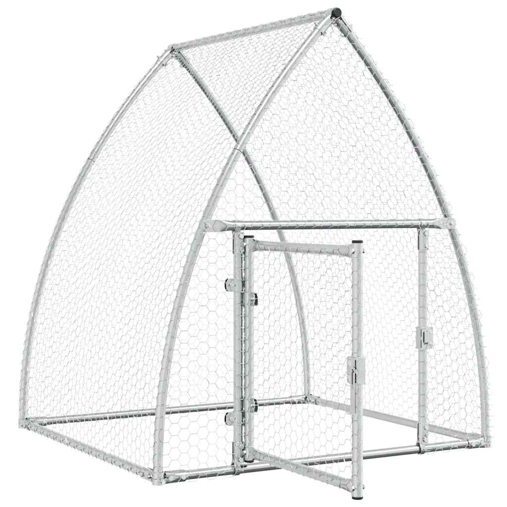 8721012410381_g_en_hd_2 vidaXL Chicken Cage Silver 100x105x120 cm Galvanised Steel - Image 4