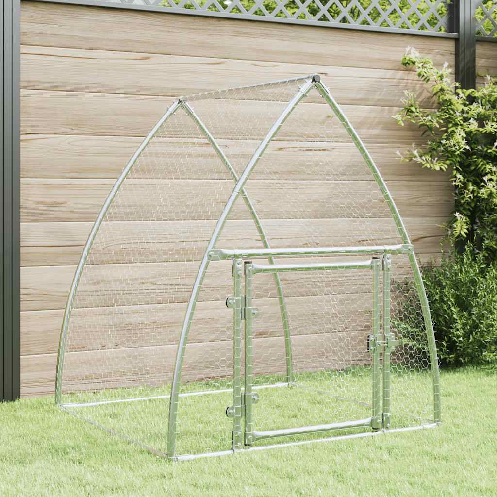 8721012410381_m_en_hd_1 vidaXL Chicken Cage Silver 100x105x120 cm Galvanised Steel - Image 1