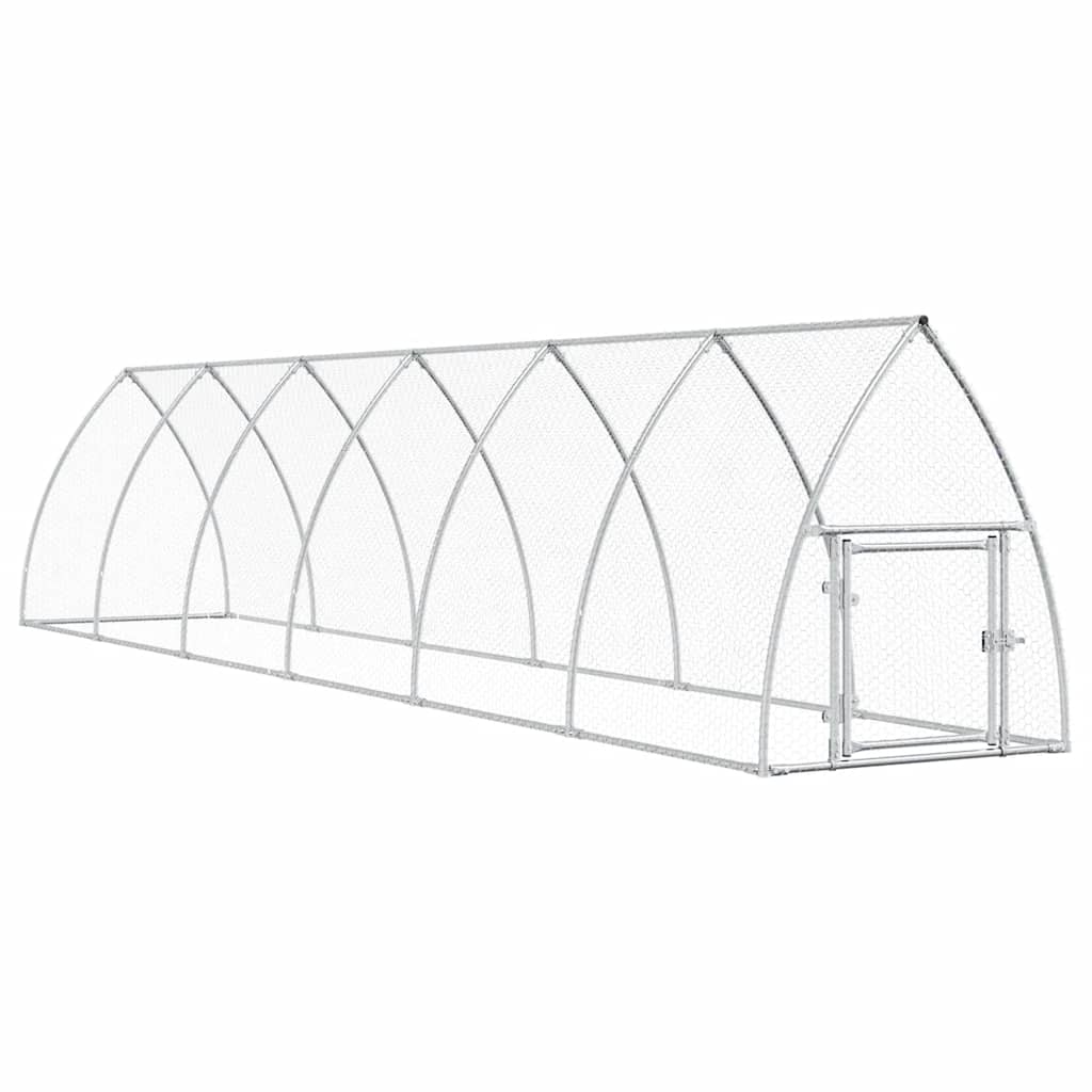 8721012410404_a_en_hd_1 vidaXL Chicken Cage Silver 600x105x120 cm Galvanised Steel - Image 2