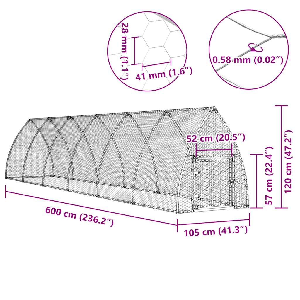 8721012410404_g_en_hd_8 vidaXL Chicken Cage Silver 600x105x120 cm Galvanised Steel - Image 10