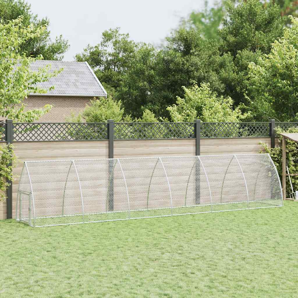 8721012410404_m_en_hd_1 vidaXL Chicken Cage Silver 600x105x120 cm Galvanised Steel - Image 1