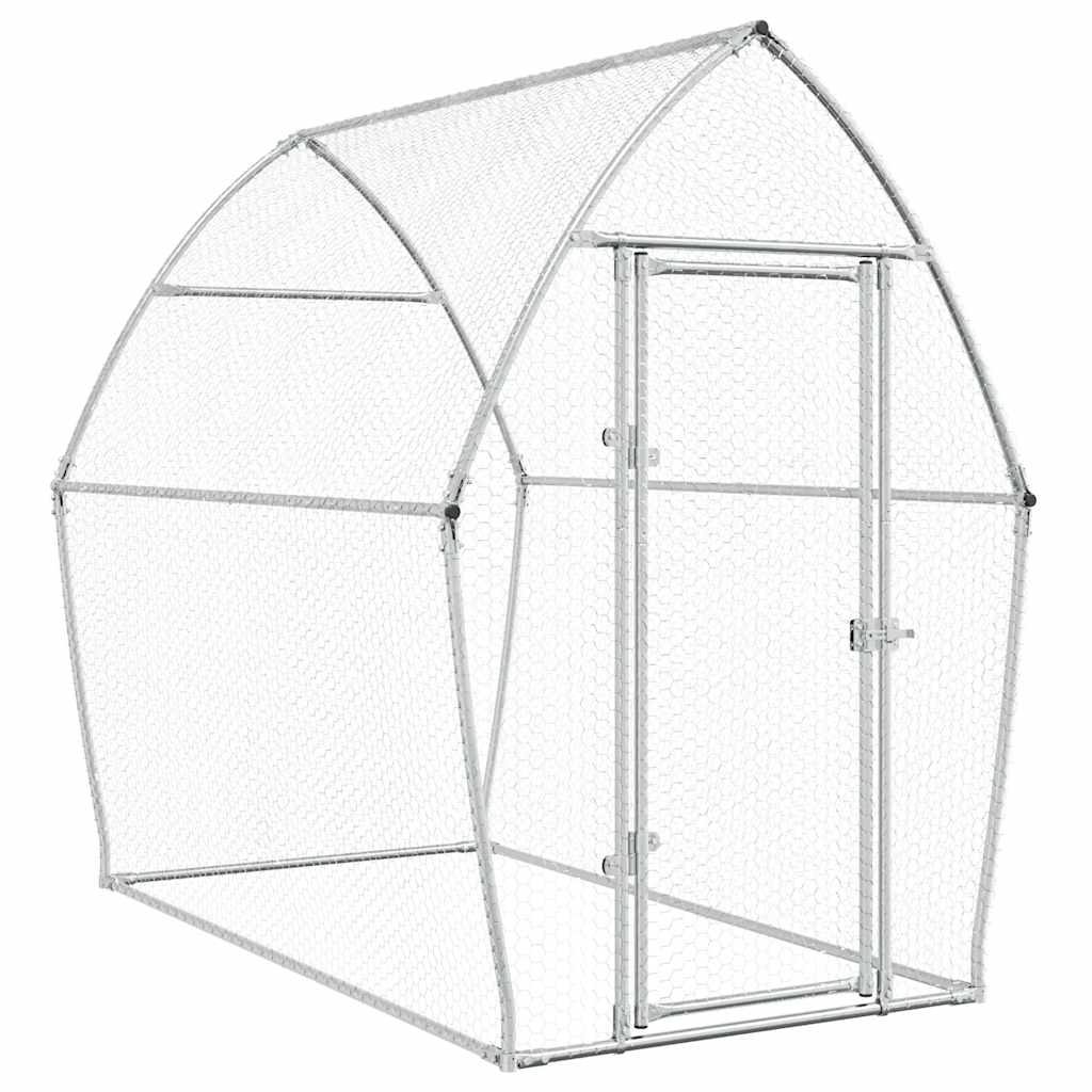 8721012410411_a_en_hd_1 vidaXL Chicken Cage Silver 200x105x182 cm Galvanised Steel - Image 2