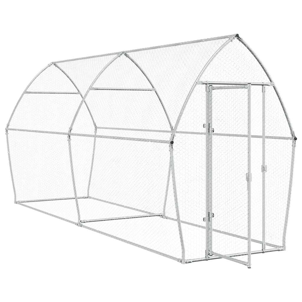 8721012410428_g_en_hd_1 vidaXL Chicken Cage Silver 400x105x182 cm Galvanised Steel - Image 3