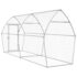vidaXL Chicken Cage Silver 400x105x182 cm Galvanised Steel - Image 6