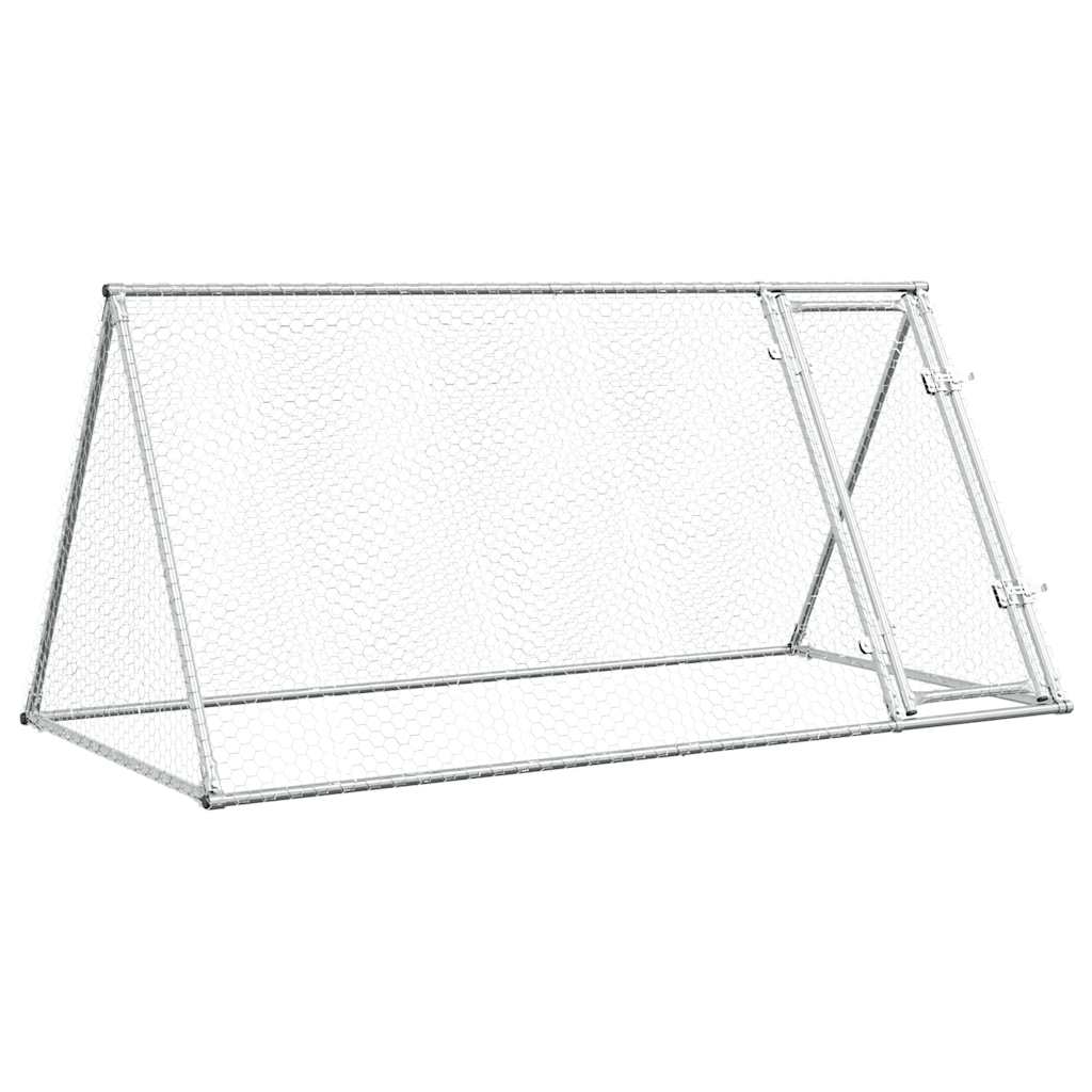 8721012410435_a_en_hd_1 vidaXL Chicken Cage Silver 200x105x91 cm Galvanised Steel - Image 2