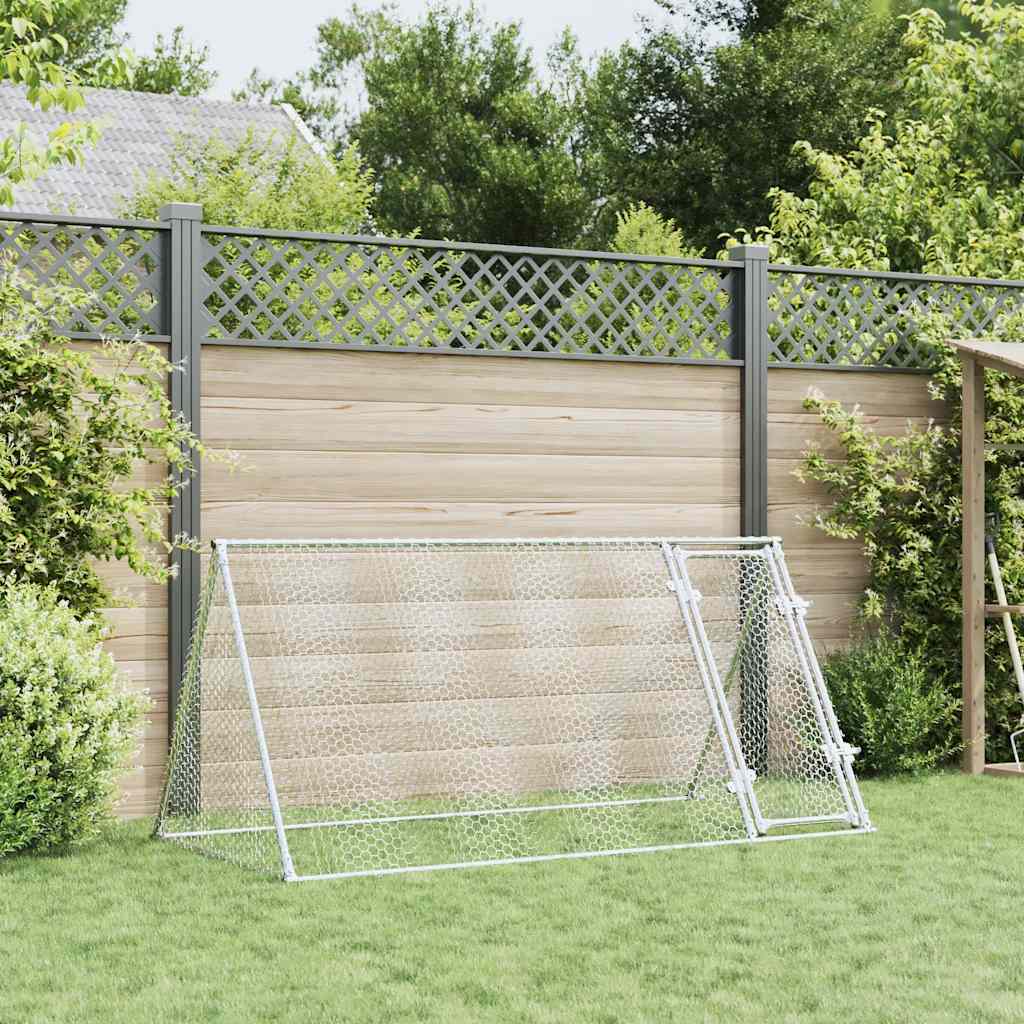 8721012410435_g_en_hd_1 vidaXL Chicken Cage Silver 200x105x91 cm Galvanised Steel - Image 3