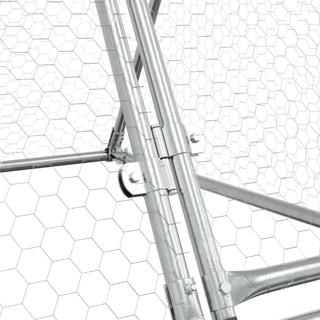 8721012410435_g_en_hd_7 vidaXL Chicken Cage Silver 200x105x91 cm Galvanised Steel - Image 9