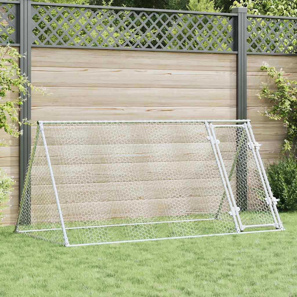 8721012410435_m_en_hd_1 vidaXL Chicken Cage Silver 200x105x91 cm Galvanised Steel - Image 1