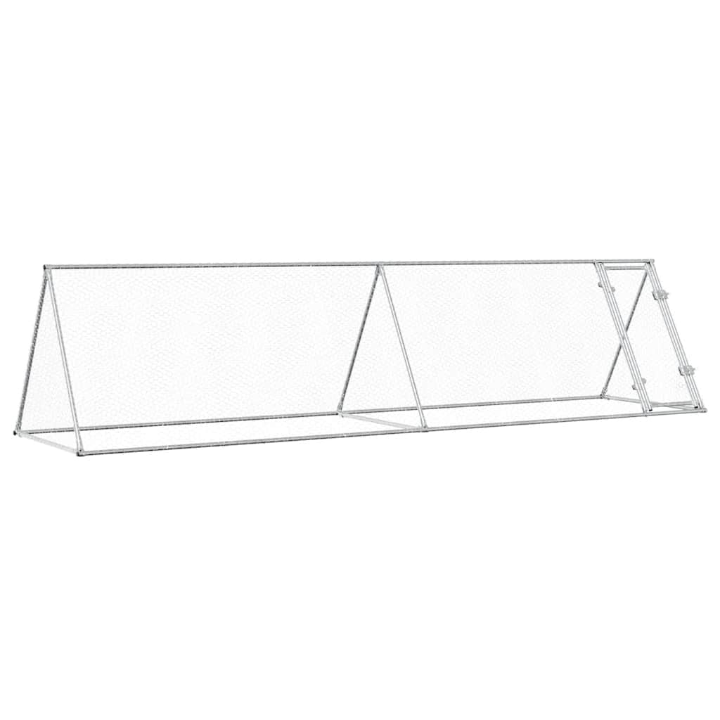 8721012410442_a_en_hd_1 vidaXL Chicken Cage Silver 400x105x91 cm Galvanised Steel - Image 2