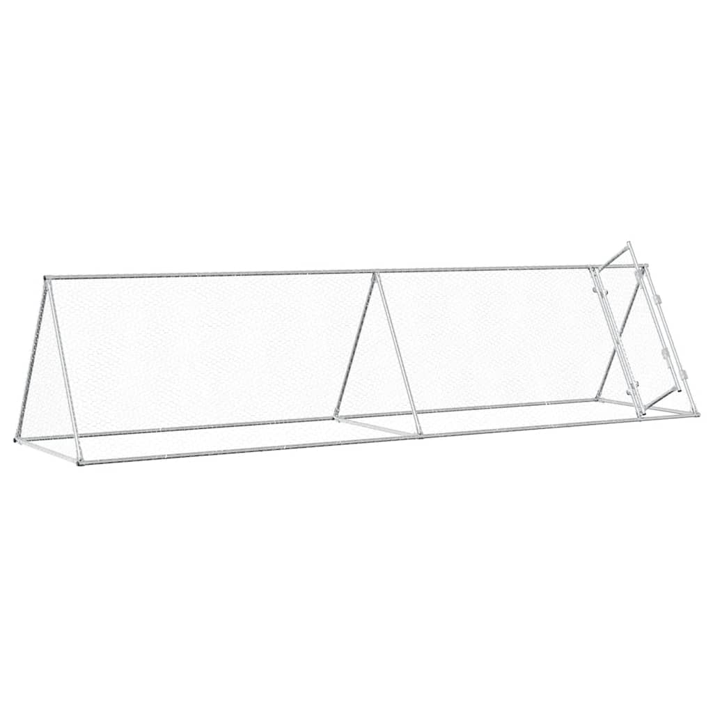 8721012410442_g_en_hd_1 vidaXL Chicken Cage Silver 400x105x91 cm Galvanised Steel - Image 3