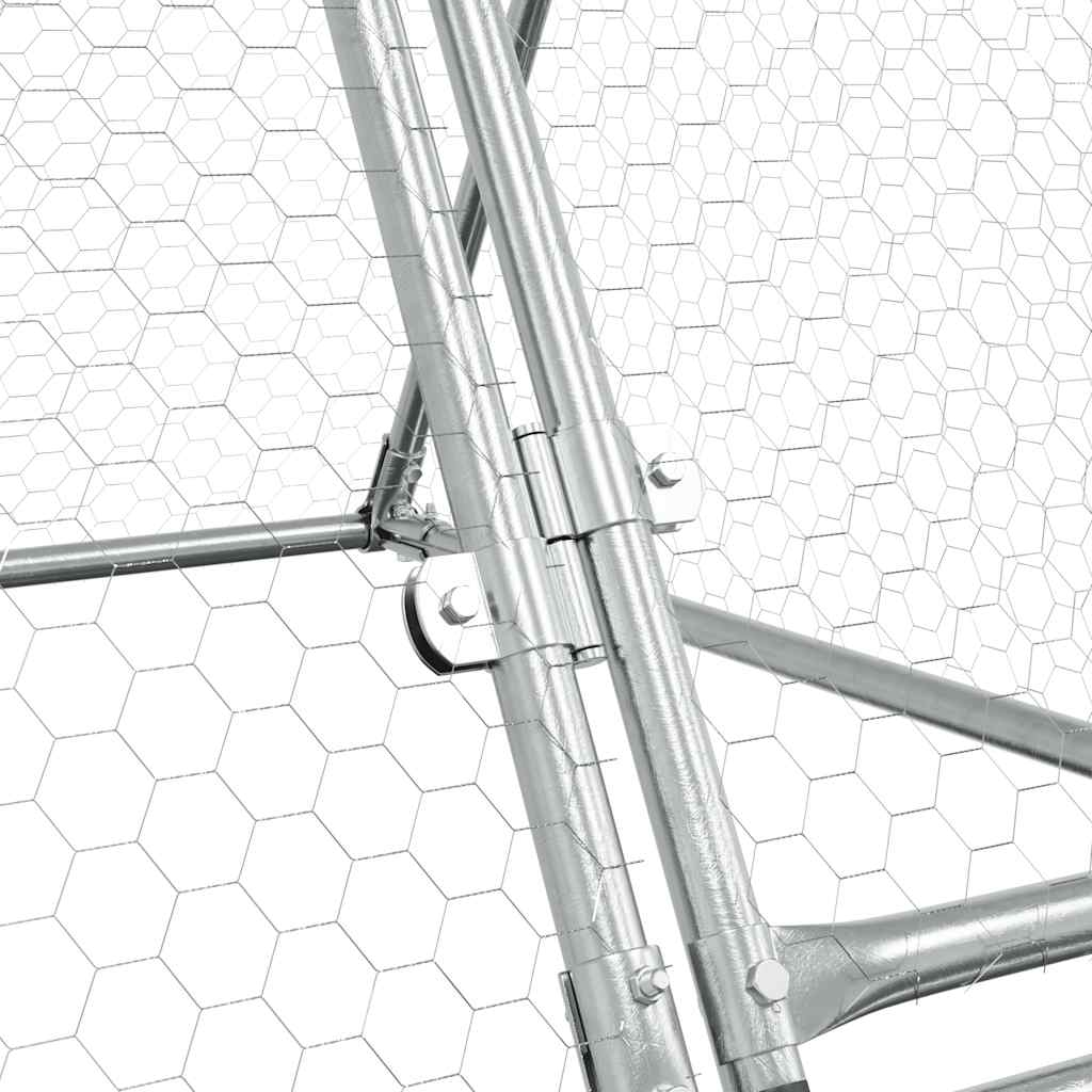 8721012410442_g_en_hd_6 vidaXL Chicken Cage Silver 400x105x91 cm Galvanised Steel - Image 8