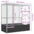 vidaXL Aviary Silver 210.5x107x212 cm Steel - Image 10