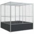 vidaXL Aviary Silver 211x207x212 cm Steel - Image 6