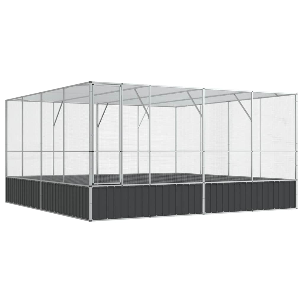 8721012410510_a_en_hd_1 vidaXL Aviary Silver 418x414x212 cm Steel - Image 2