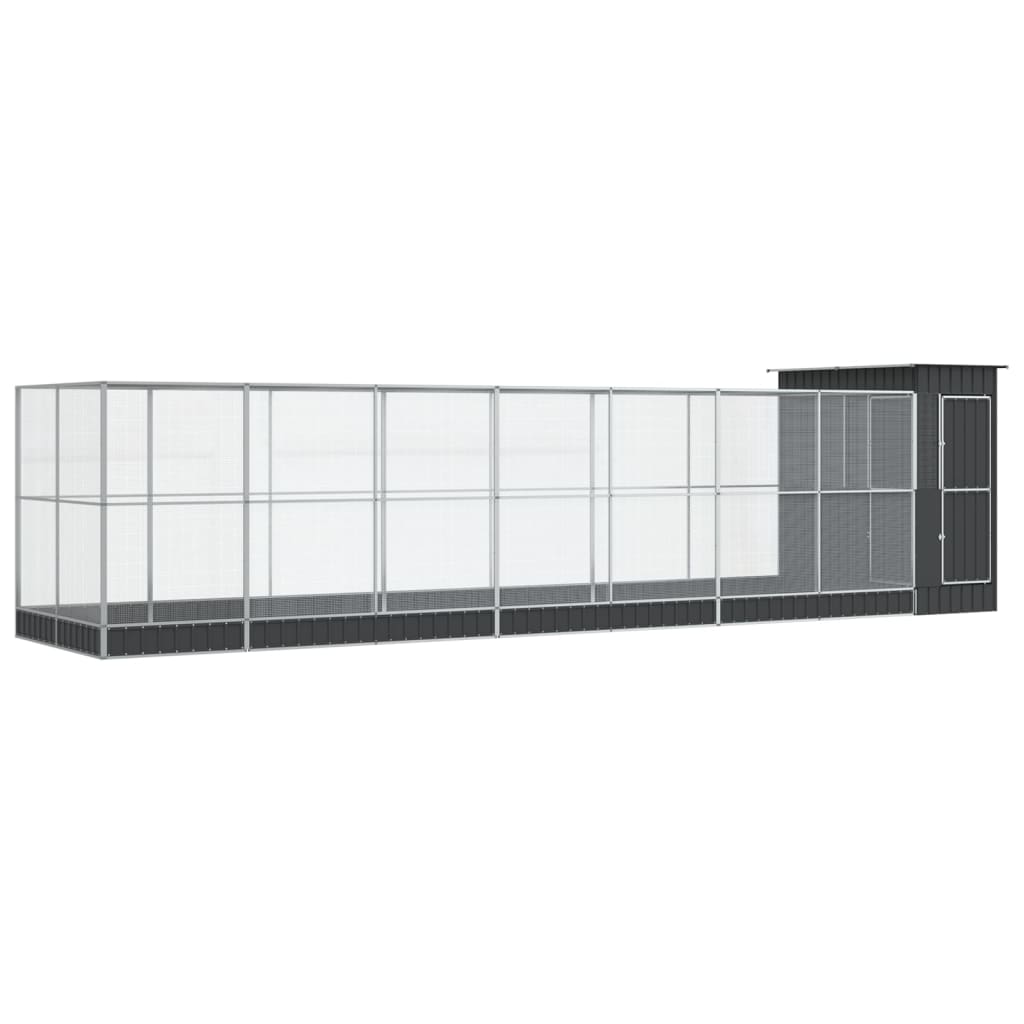 8721012424555_a_en_hd_1 vidaXL Aviary with Extension Silver 830x203x216 cm Steel - Image 2