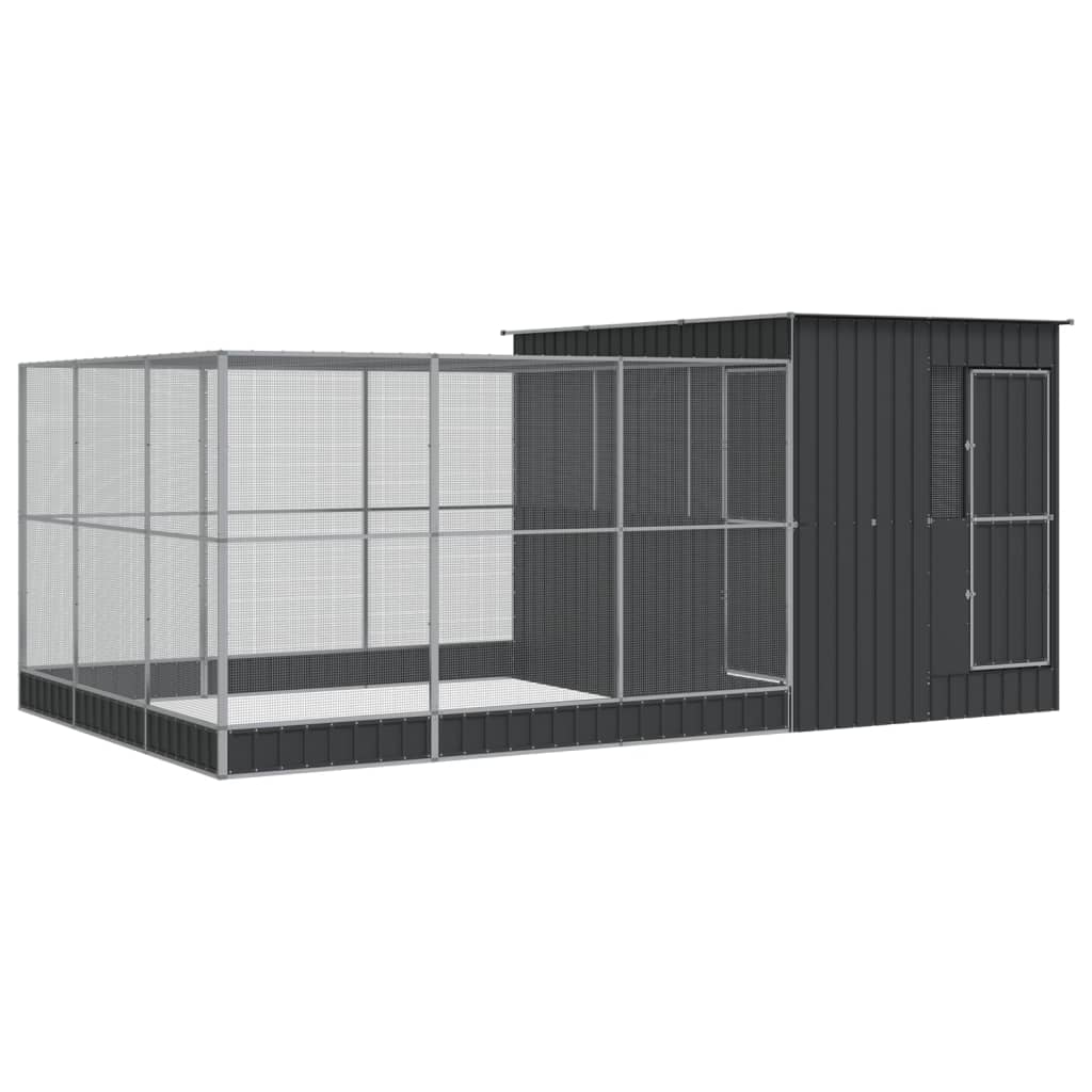 8721012424586_a_en_hd_1 vidaXL Aviary with Extension Silver 497x303x216 cm Steel - Image 2