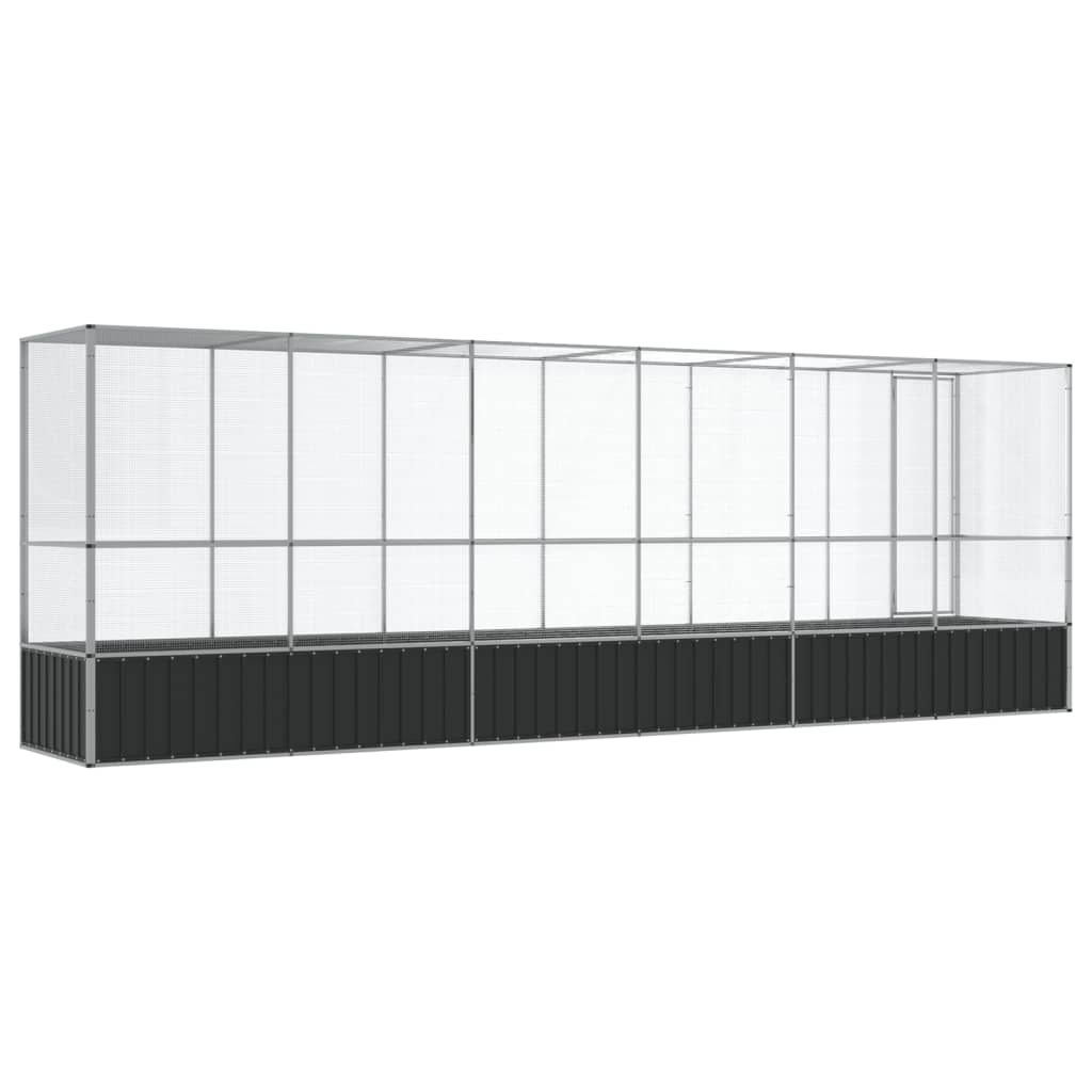 8721012424630_g_en_hd_3 vidaXL Aviary with Extension Silver 626.5x107x212 cm Steel - Image 5