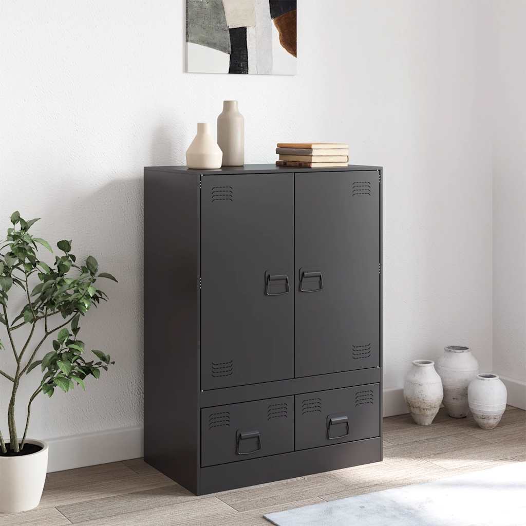 8721012426986_g_en_hd_1 vidaXL Highboard Black 67x39x95 cm Steel - Image 4
