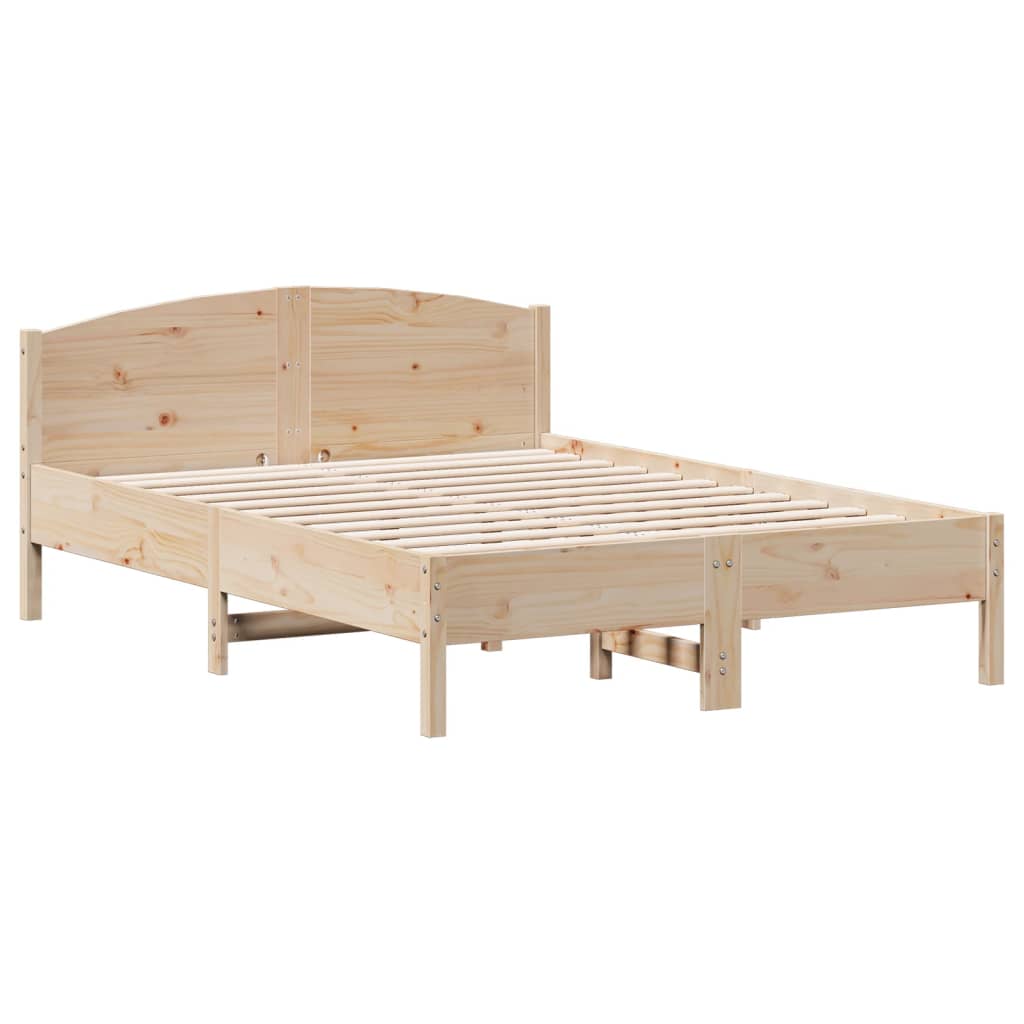 8721012427945_a_en_hd_1 vidaXL Bed Frame without Mattress 135x190 cm Solid Wood Pine - Image 2