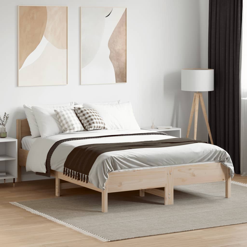 8721012427945_g_en_hd_1 vidaXL Bed Frame without Mattress 135x190 cm Solid Wood Pine - Image 3