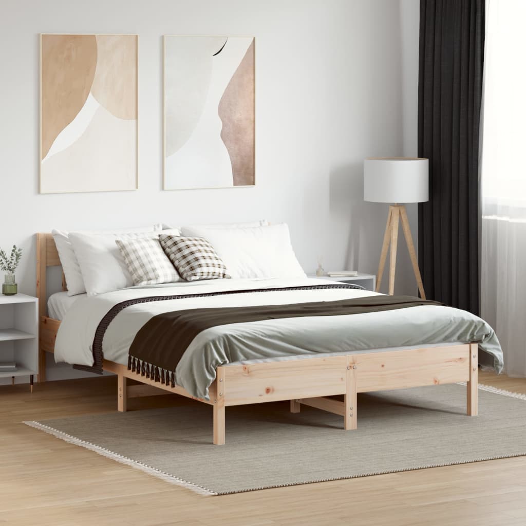 8721012428218_g_en_hd_1 vidaXL Bed Frame without Mattress 150x200 cm Solid Wood Pine - Image 3