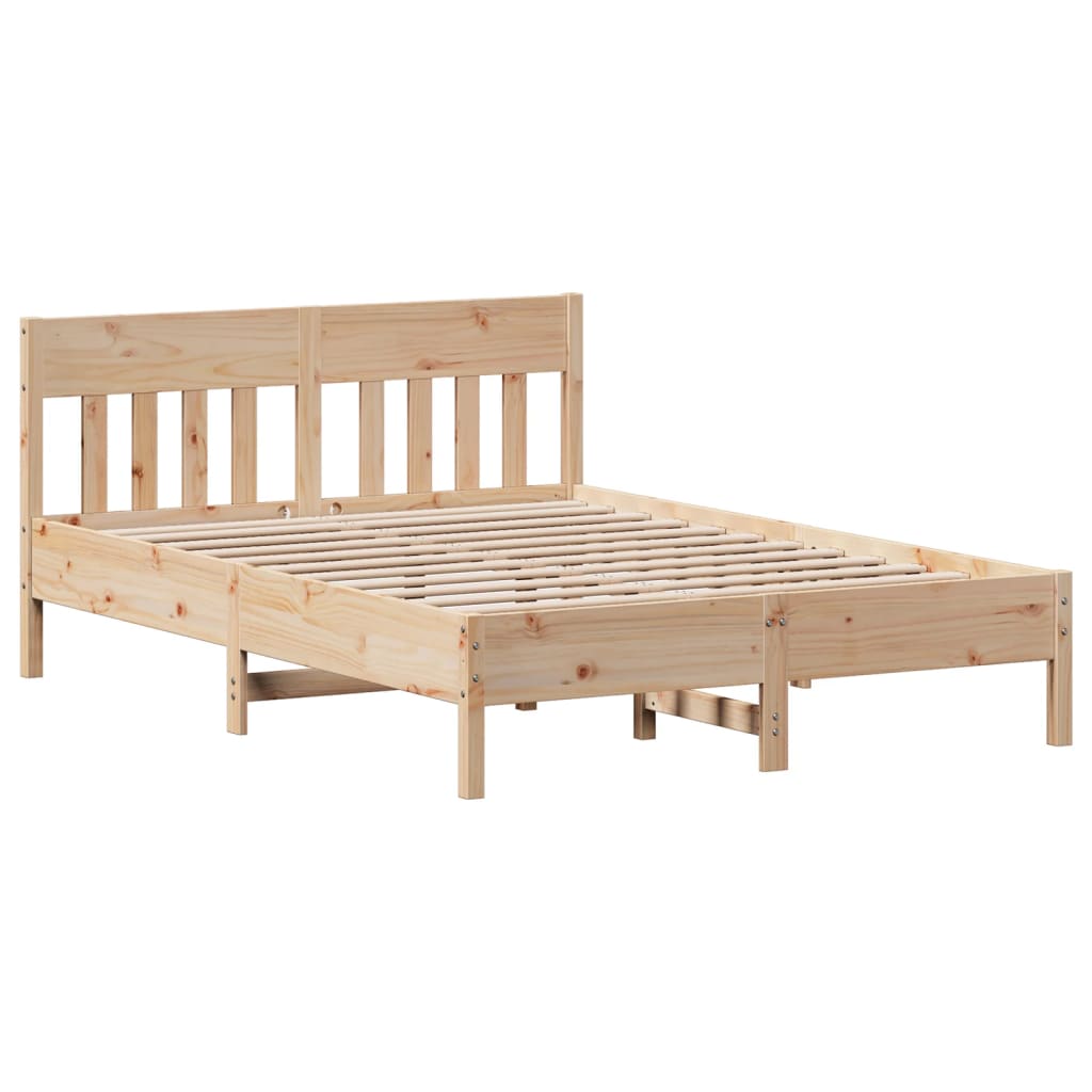 8721012428393_a_en_hd_1 vidaXL Bed Frame without Mattress 135x190 cm Solid Wood Pine - Image 2