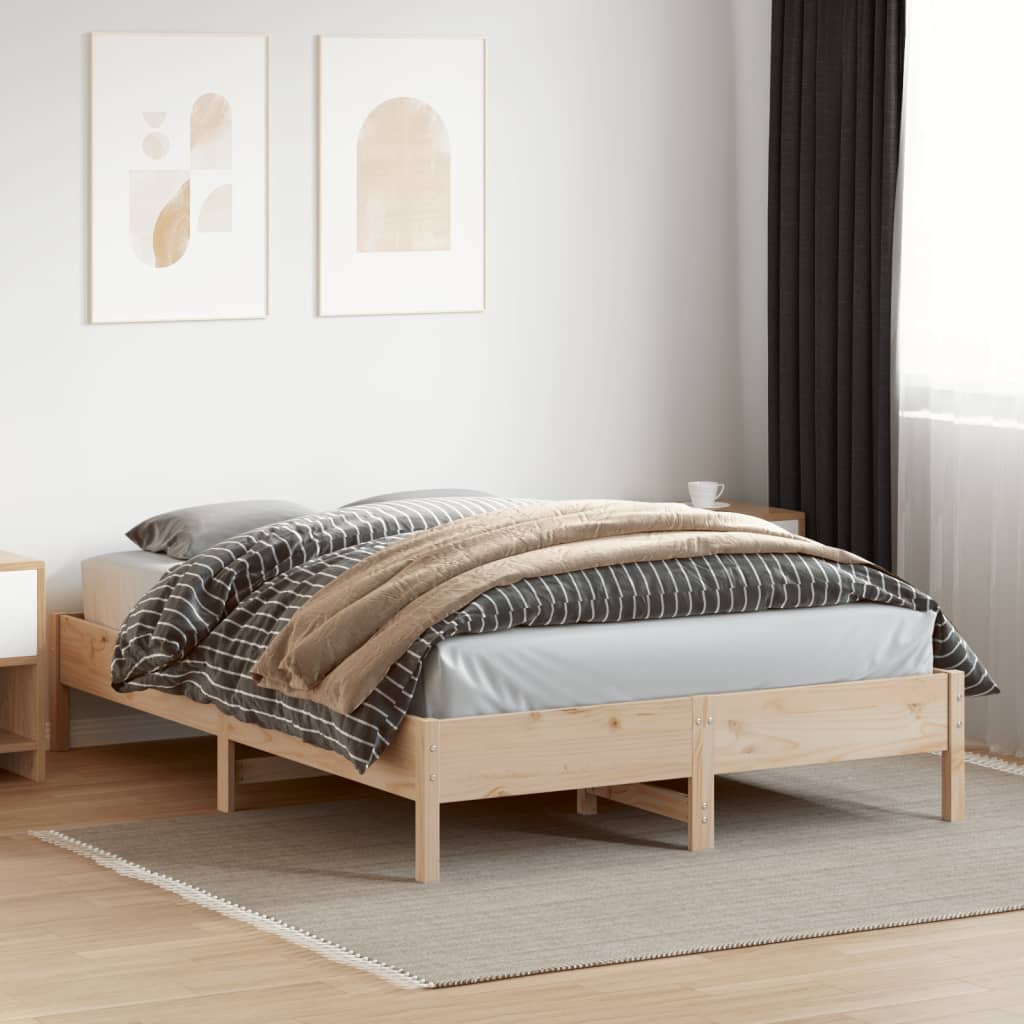 8721012428607_g_en_hd_1 vidaXL Bed Frame without Mattress 150x200 cm Solid Wood Pine - Image 3