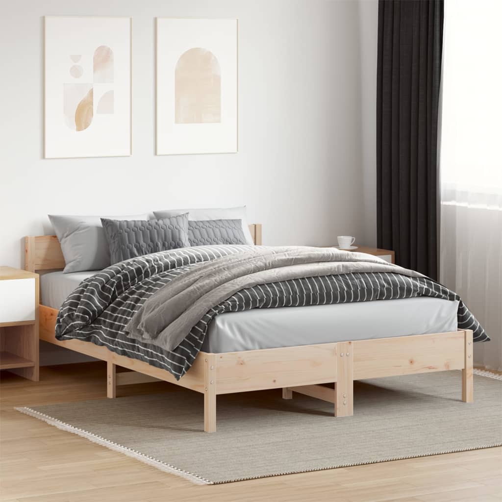 8721012428997_g_en_hd_1 vidaXL Bed Frame without Mattress 150x200 cm Solid Wood Pine - Image 3