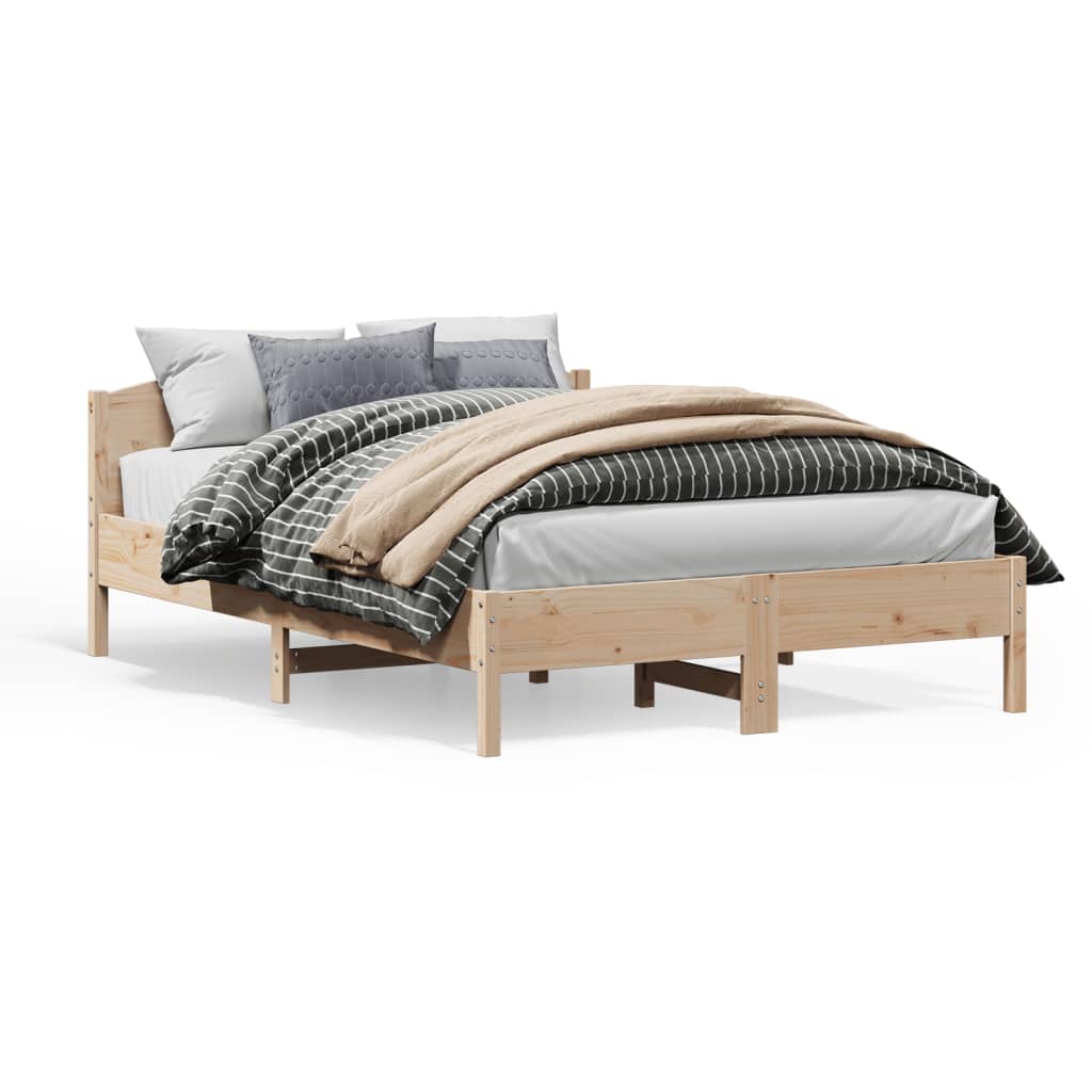 8721012430402_a_en_hd_1 vidaXL Bed Frame without Mattress 150x200 cm Solid Wood Pine - Image 2