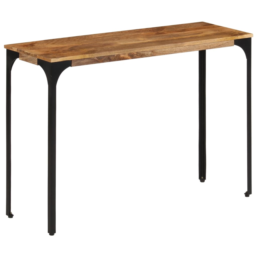 8721012445574_g_en_hd_1 vidaXL Console Table Brown 110x35x76 cm Solid Wood Mango and Iron - Image 2
