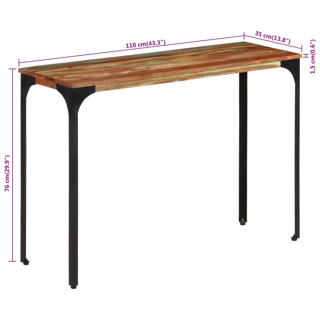 8721012445611_g_en_hd_8 vidaXL Console Table 110x35x76 cm Solid Wood Reclaimed - Image 10