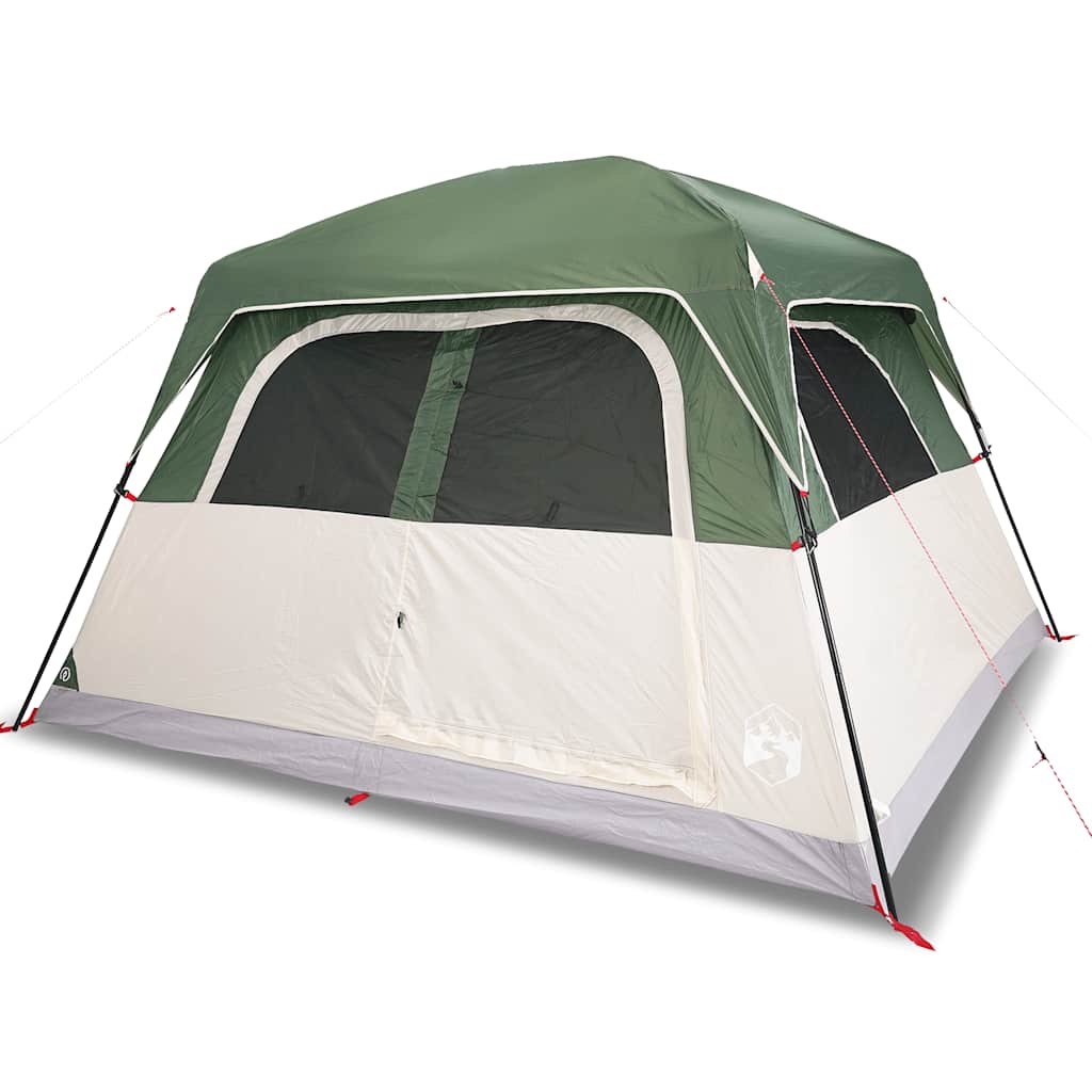 8721012445826_a_en_hd_1 vidaXL Family Tent Cabin 6-Person Green Waterproof - Image 2