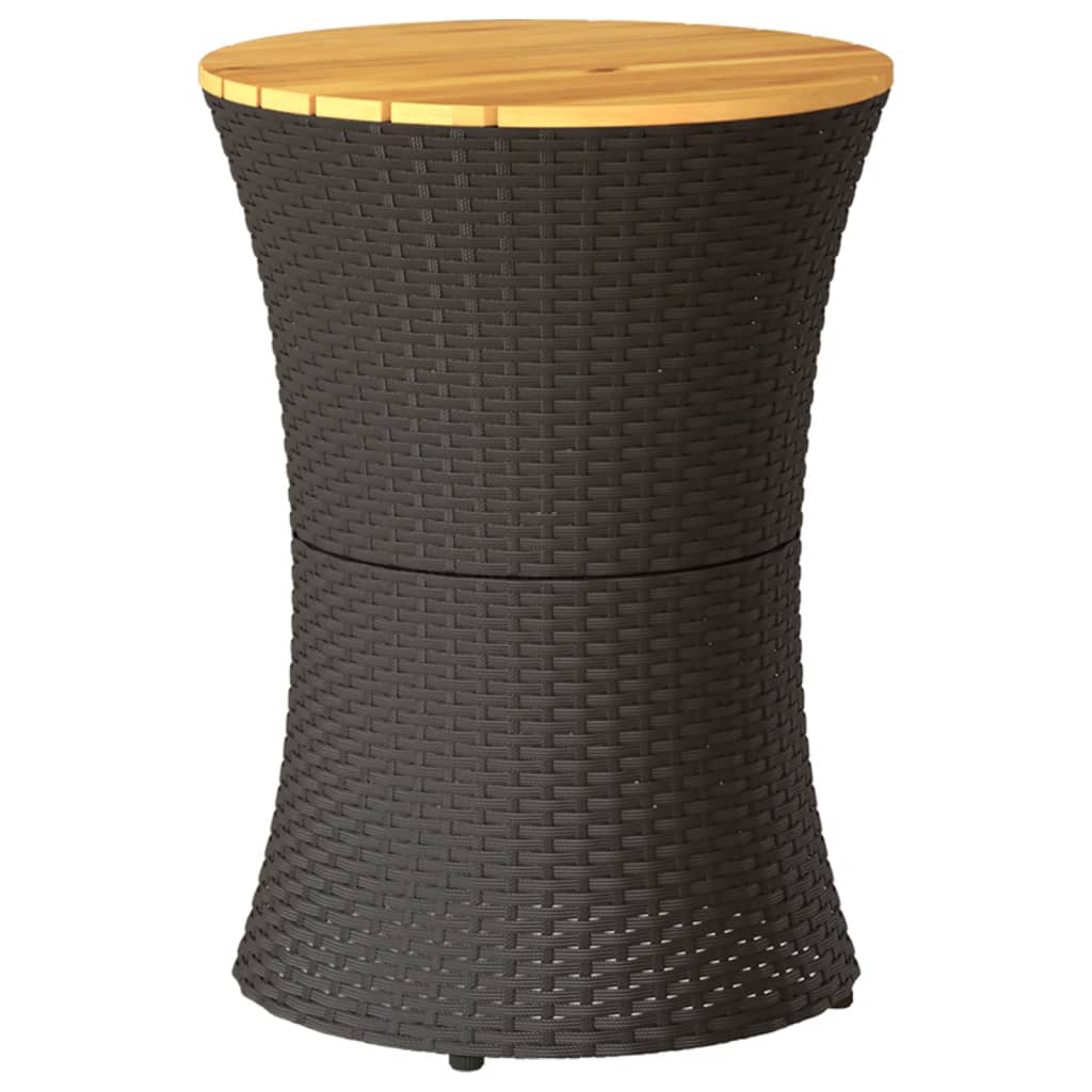 8721012449213_a_en_hd_1 vidaXL Garden Side Table Drum Shape Black Poly Rattan and Solid Wood - Image 2