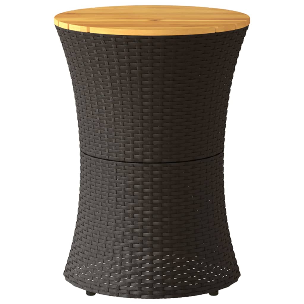 8721012449213_g_en_hd_2 vidaXL Garden Side Table Drum Shape Black Poly Rattan and Solid Wood - Image 4