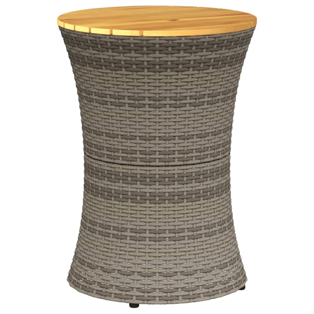 8721012449220_a_en_hd_1 vidaXL Garden Side Table Drum Shape Grey Poly Rattan and Solid Wood - Image 2