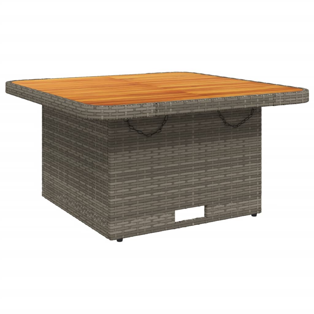 8721012449435_a_en_hd_1 vidaXL Garden Table Grey 80x80x71 cm Poly Rattan and Acacia Wood - Image 2