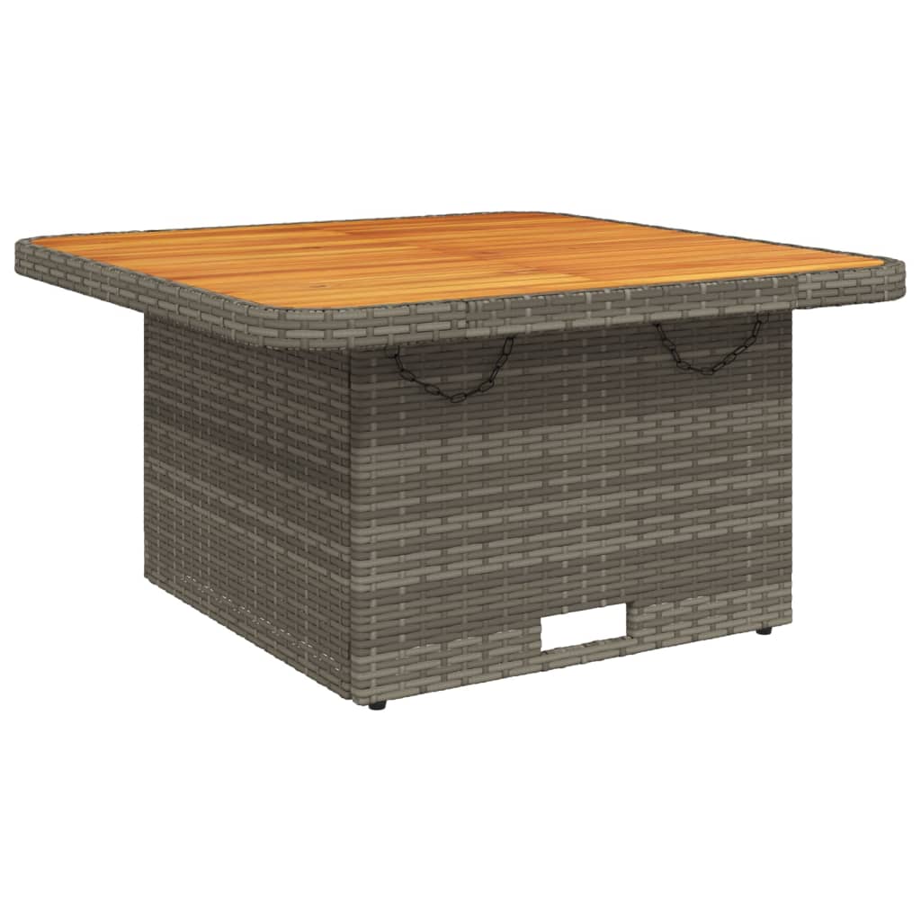 8721012449435_g_en_hd_5 vidaXL Garden Table Grey 80x80x71 cm Poly Rattan and Acacia Wood - Image 7